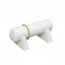 Bangle or Bracelet Tubes on Wood Stand in Pearl, 8" L x 4.25" W