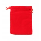 Deluxe Red Velvet Drawstring Pouches, 4" L x 5" W