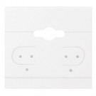 White Hanging Display Cards for Earrings (Pk/100), 1.5" L x 1" W