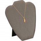 Easel-Back Necklace + Earring Neck Form Displays in Steel Gray, 7.38" W x 8.63" H