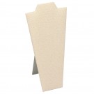 Easel-Back Neck Form Displays in Linen, 4.25" W x 8.88" H