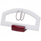 5-Pair Cut-Out Pearl Leatherette Hoop or Drop Earring or Pendant Pads on Mahogany Stand in Pearl & Mahogany, 6.13" L x 1.75" W