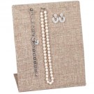 Jewelry Set Combination Easels in Burlap, 8" L x 4" W