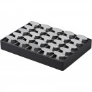 25-Pair Hoop Earring Stackable Trays in Steel Gray & Onyx, 12.5" L x 8.75" W