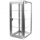 4-Level Aluminum Showcases w/Locking Doors, 14" L x 12" W