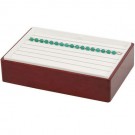8-Bracelet Stackable Trays in Pearl & Mahogany, 9" L x 6" W