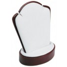 Single- Pendant Displays on Oval Base in Pearl & Mahogany, 3" L x 2" W