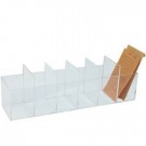 Acrylic Repair Envelope Trays w/5 Removable Dividers, 3.25" L x 14.75" W