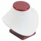 Low-Profile Standing Bust Displays in Pearl & Mahogany, 3.75" H
