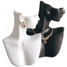 Venetian Earring + Necklace Combination Form Displays in White, 6" L x 2.75" W