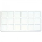 18-Compartment Plastic Inserts for Full-Size Utility Trays in White, 14.13" L x 7.63" W