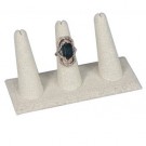 3-Finger Ring Displays in Linen, 4.88" L x 2.25" W