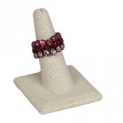 Single-Finger Ring Displays on Square Base in Linen, 2.13" L x 2.13" W