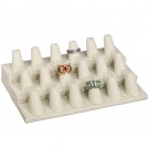 18-Finger Ring Displays in Linen, 8.25" L x 4.75" W