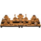 26-Piece Combination Jewelry Display Set in Chestnut & Umber
