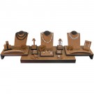 19-Piece Combination Jewelry Display Set in Chestnut & Umber