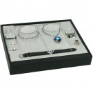 28-Piece Multi-Functional Jewelry Set Trays in Gainsboro & Onyx