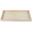 Stackable Full-Size Utility Trays in Natural Wood, 14.75" L x 8.25" W