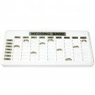 63-Slot Wedding Band Trays w/"Perfect View" Pitched Wedges in Pearl, 13.75" L x 6.38" W x 0.88 - 2" H