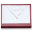 Necklace Display Trays w/Curved Front in Pearl & Mahogany, 9.38" L x 7.38" W