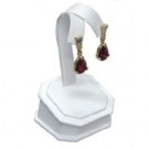 Rabbit-Ear Earring Displays on Ornate Square Base in Pearl, 2.5" L x 2.5" W