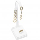 Tall Rabbit-Ear Earring + Ring Clip Combination Displays in Pearl, 2.25" L x 2.88" W