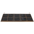 LUXE 43 Piece Showcase Layout Set in Black Microfiber with Gold Accents