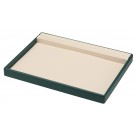 Couture Utility Trays w/Slot for Rings or Bangles in Hunter Green/Cream, 11.5" L x 9" W