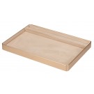 LUXE Utility Trays w/Ring Slot in Nude Suede and Gold Aluminum, 11.75" L x 7.85" W