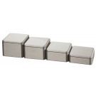 4-Piece Set of Square Block Risers in Paradiso, 4" L x 4" W x 1.5 - 3" H