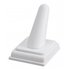 Single-Finger Ring Displays on Square Base in Vienna White, 2" L x 2" W