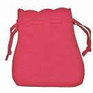 Red Microsuede Drawstring Pouches, 4.5" L x 5.75" W