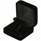 "Verona" Hoop Earring Box in Black Velvet