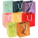 Patched Matte Tote-Style Gift Bags in Assorted Colors, 3" L x 3.5" W