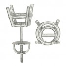 Platinum Double Wire Screw - Back Earring