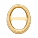 14K Yellow Oval Bezel w/ T-bar  Non-Faceted