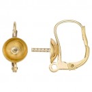 14k Yellow Lever Back w/ 6.25 mm Pad & Ring