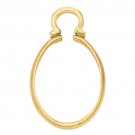 14k Yellow Oval Bezel For Camios