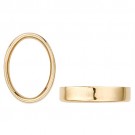 14k Yellow Gold Oval Bezel  Non-Faceted