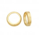 14k Yellow Gold Round Bezel  Non-Faceted
