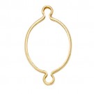 14k Yellow 2-Ring Oval Wrap Tite
