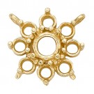 14k Yellow Round Top Cluster