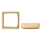 14K Yellow Square Bezel Non-Faceted Stone