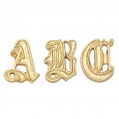 14k Yellow 6.25 mm Old English Initial