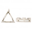 14k White V-End Triangle Setting w/ Airline