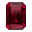 Emerald Cut Synthetic Ruby