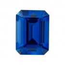 Emerald Cut Synthetic Sapphire