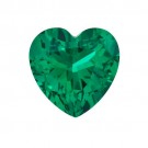Heart Shape Synthetic Emerald