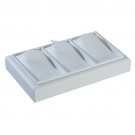 3-Compartment Neck Form Trays in Pearl, 9" L x 5.5" W