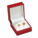 "Designer" Small Stud Earring or Pendant Box in Coral & Diamond (Case/144 in 1-Pc. Slip)
